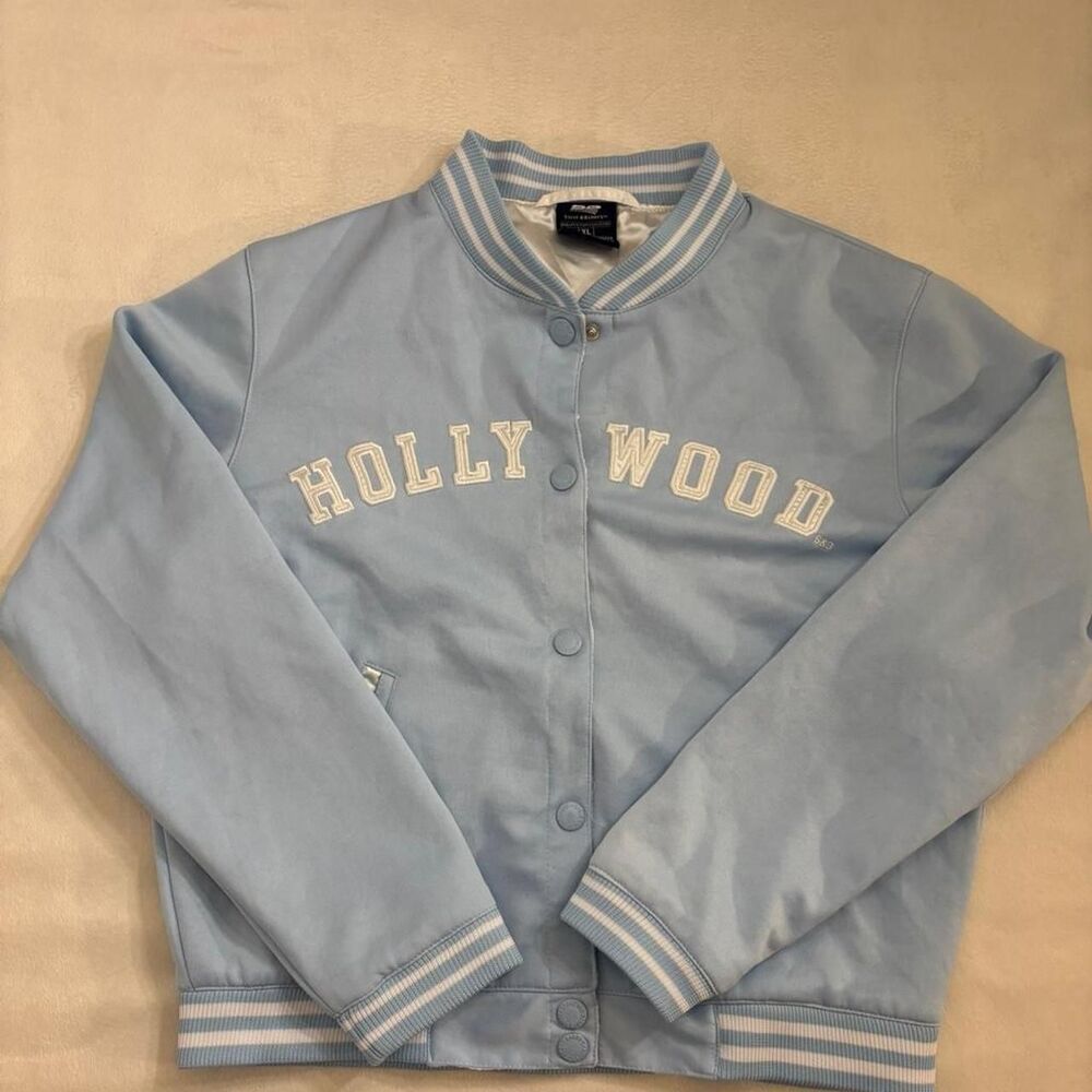 Steve & Barry’s Baby Blue Varsity Jacket Women’s XL | Hollywood Embroidered R